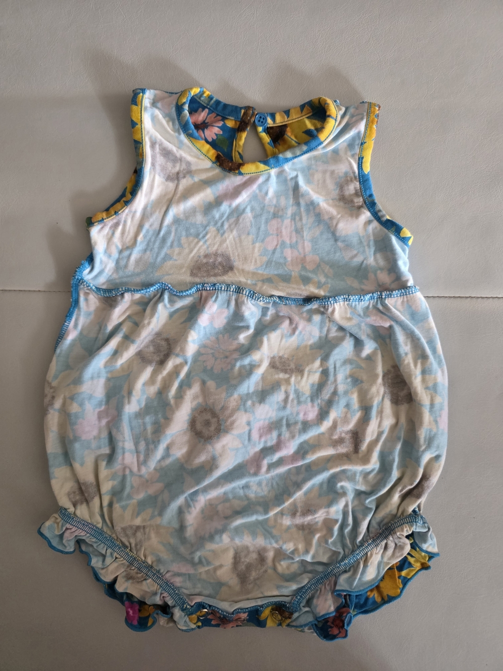 (VGUC) Little Sleepies Sunflower Fields Bubble Romper - Size: 18-24M - Picture 4 of 6